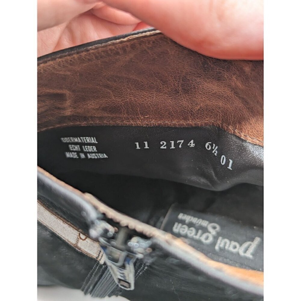 Paul Green Karla Black Combo Leather Ankle Booties Women's Size 9 - Picture 8 of 8